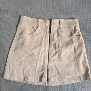 American Eagle Outfitters Cream Corduroy Skirt